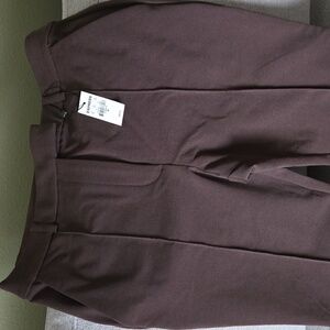 NWT Express Brown Slacks Boot Cut High Rise Medium
